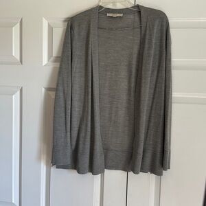 Loft Grey buttonless Cardigan Size L